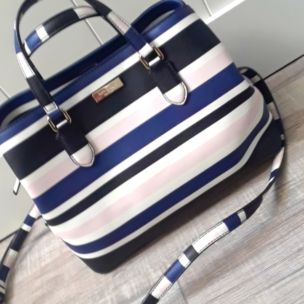 KATE SPADE..EVANGELIE LAUREL WAY..CRUISE STRIPE BAG